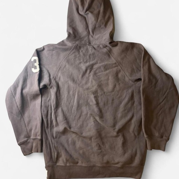 RARE Mens Tall American Eagle Boxy Hoodie WASHED GRAY Faded Distressed XXLT - Picture 7 of 8